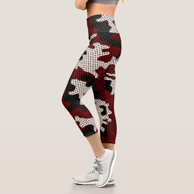 Leggings Capri Nebraska Scarlet & Cream Cornfield Camo  (Izquierda)