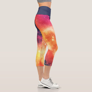 Leggings Capri Nebulosa Cósmica Radiante