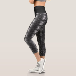 Leggings Capri negro como Capris de alta derrota