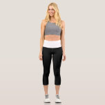 Leggings Capri Negro y blanco<br><div class="desc">Piernas Capri blancas y negras</div>