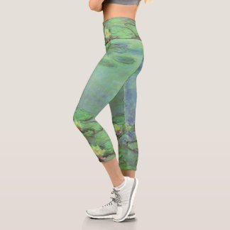 Leggings Capri Nenúfares de Claude Monet, Impresionismo Vintage