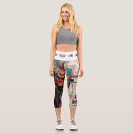 LEGGINGS CAPRI NEON ROSE