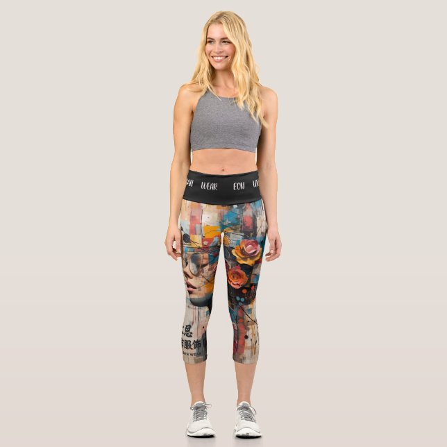 LEGGINGS CAPRI NEON ROSE (Anverso)