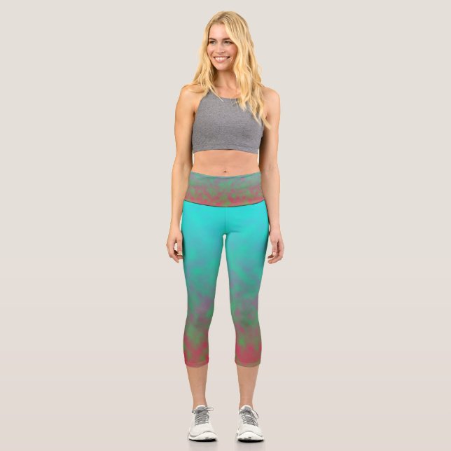 Leggings Capri Niebla Eléctrica (Anverso)