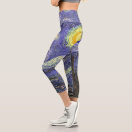 Leggings Capri Noche estrellada de Vincent van Gogh