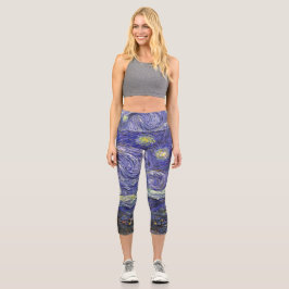 Leggings Capri Noche estrellada de Vincent van Gogh