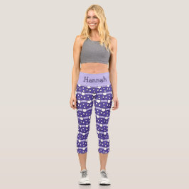 Leggings Capri Nombre de hongo púrpura Capris