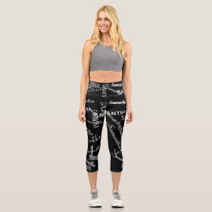 Leggings Capri Nombre Divertido Personalizado