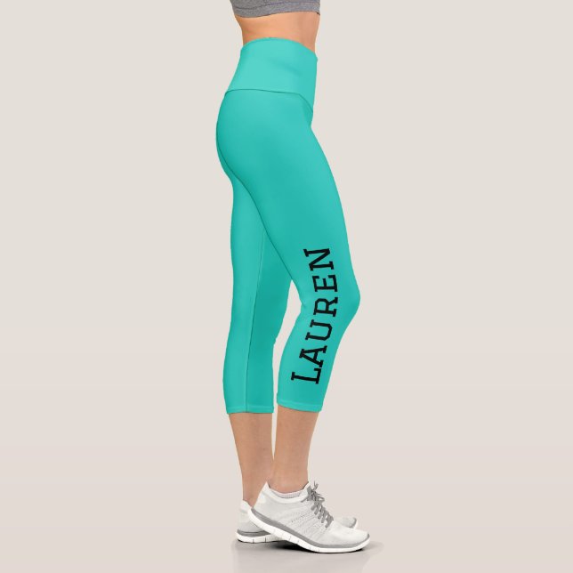 Leggings Capri Nombre personalizado personalizado personalizado c (Derecha)
