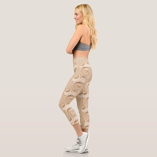 Leggings Capri Notas musicales de la antigüedad rusa (Izquierda)