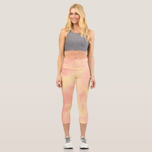 Leggings Capri Nubes de sueños - Naranja y amarillo
