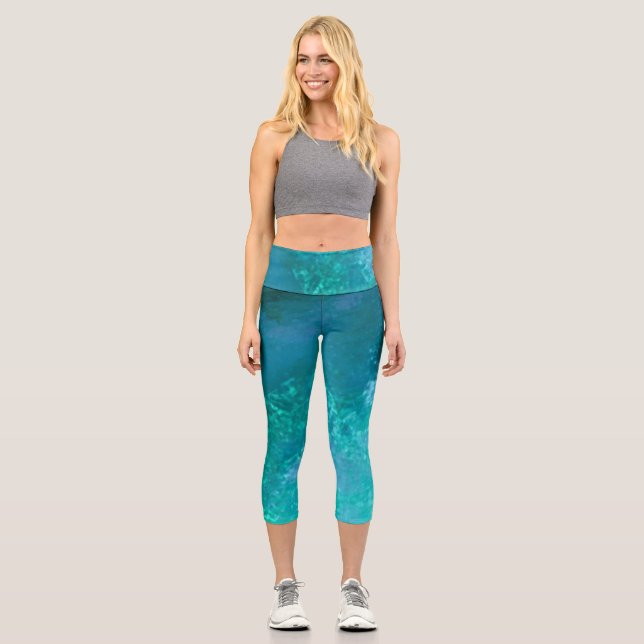 Leggings Capri Nubes de tormenta oscura - verde (Anverso)