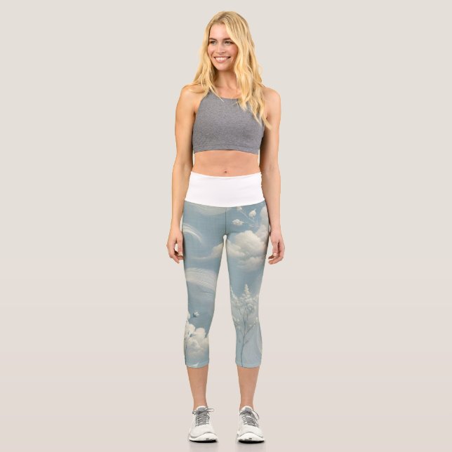 Leggings Capri Nubes etéreas (Anverso)