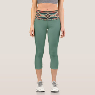 Leggings Capri “OAXACA BAND / MOSS” Capris de Cintura Alta 