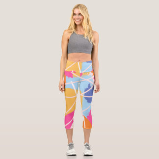 Leggings Capri obra de arte abstracta