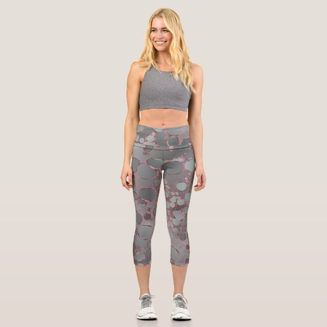Leggings Capri Obra digital abstracta 3 (Anverso)