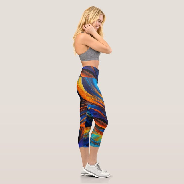 Leggings Capri Ocean Lava "Astralswirl" (Derecha)