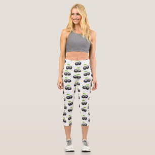 Leggings Capri ocho bolas retro, estilo minimalista, afortunado c