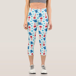 Leggings Capri Octopus pirata, medusas piratas, animales marinos