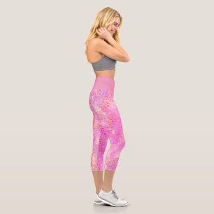 Leggings Capri Ocultar dinosaurio rosa