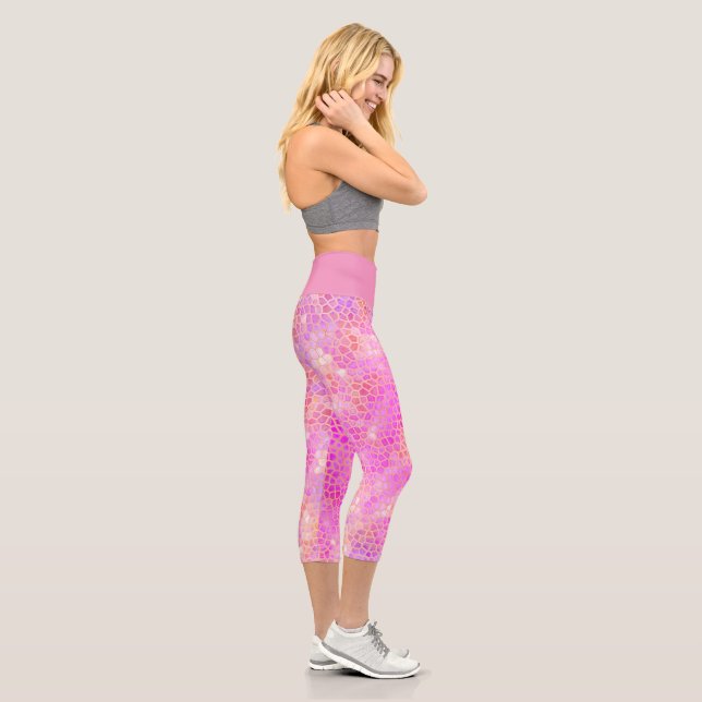 Leggings Capri Ocultar dinosaurio rosa (Derecha)