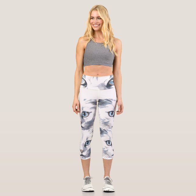 Leggings Capri Ojos de gato Capris de alto deseo (Anverso)