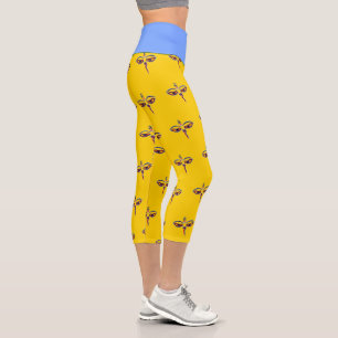 Leggings Capri Ojos de la Sabiduría de Buda - ojos del templo Bod