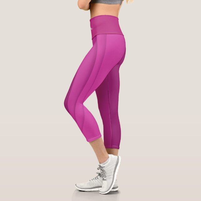Leggings Capri Ola rosa suave de lujo (Izquierda)