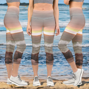 Leggings Capri Olas y rocas 0893