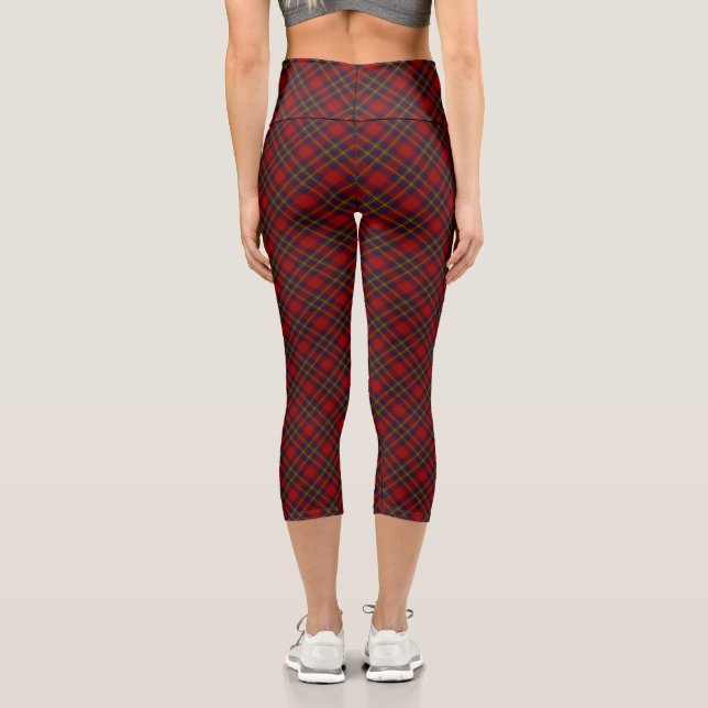 Leggings Capri Oliver tartan amarillo rojo platillo (Reverso )
