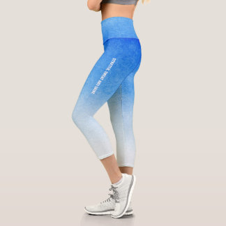 Leggings Capri Ombre Azul y blanco bucear en tonos soñados