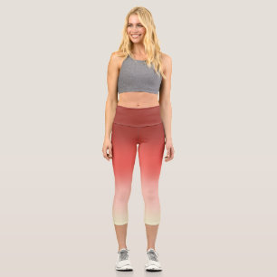Leggings Capri Ombre rojo y rosa