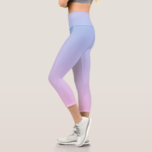 Leggings Capri Ombre rosa azul Pastel