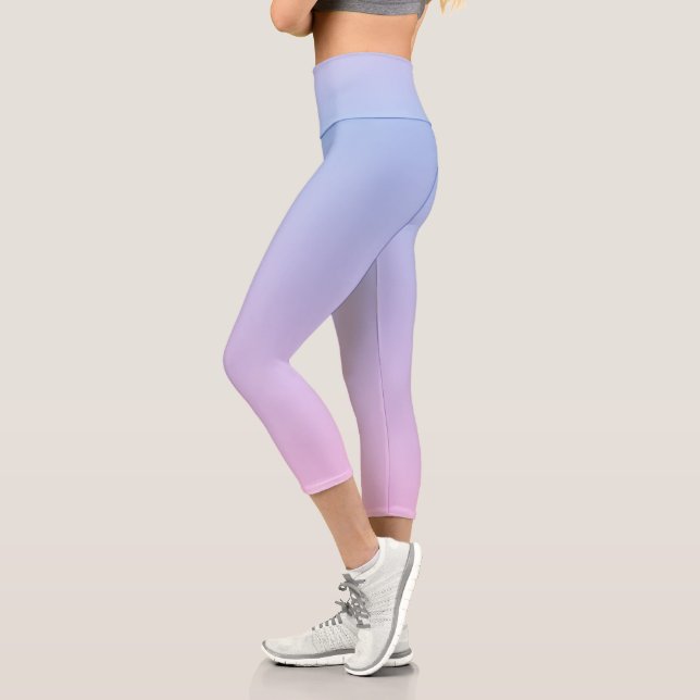 Leggings Capri Ombre rosa azul Pastel (Izquierda)