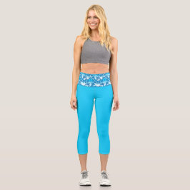 Leggings Capri Onda azul