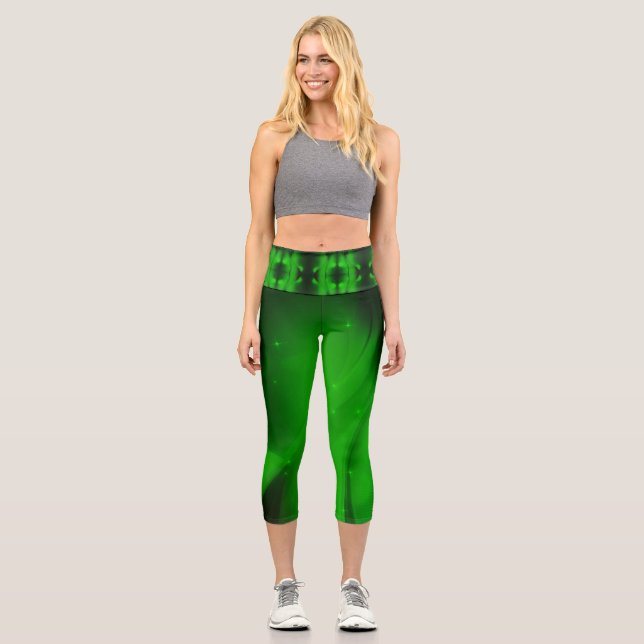 Leggings Capri Onda esmeralda (Anverso)