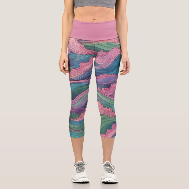 Leggings Capri Ondas de sirena (Anverso)