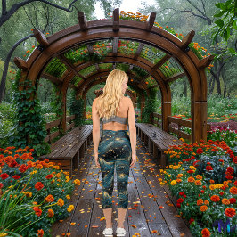 Leggings Capri Ondas estelares: Flujo cósmico y diseño nocturno e