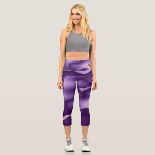 Leggings Capri Ondas púrpuras