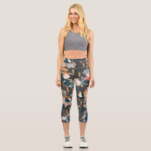 Leggings Capri Ondulaciones ukiyo-e de rana japonesa
