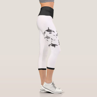 Leggings Capri Orca Alta Waike Grunge Estética Yoga Capris
