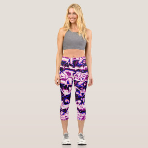 Leggings Capri Orgulloso de Fluidos de Género Rayas Mármol Retro