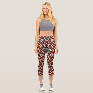 Leggings Capri Ornamento étnico bohemio inmaculado