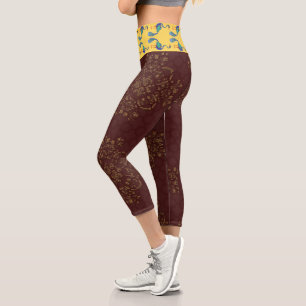 Leggings Capri Ornamento Y Aves Zazzle_Growshop.