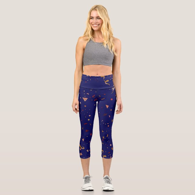 Leggings Capri Ornamentos de celebración 7 (Anverso)