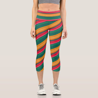 Leggings Capri Otoño Cosecha Verdant Plaid