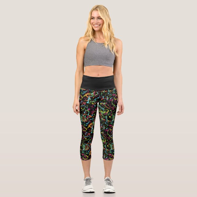 Leggings Capri Paint Splatter (Anverso)