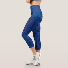 Leggings Capri Paisaje azul