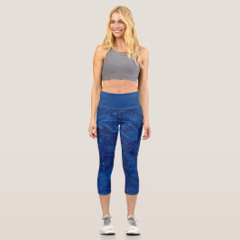 Leggings Capri Paisaje azul