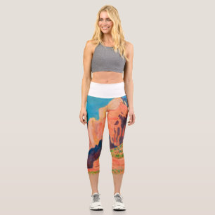 Leggings Capri Paisaje, Parque Nacional de Zion, por Maynard Dixo